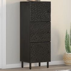 Greatstore Skříň highboard černá 40x33x110 cm masivní mangovníkové dřevo