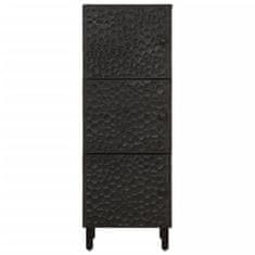 Greatstore Skříň highboard černá 40x33x110 cm masivní mangovníkové dřevo