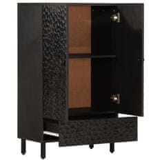 shumee Skříň highboard černá 60x33x100 cm masivní mangovníkové dřevo