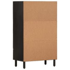 shumee Skříň highboard černá 60x33x100 cm masivní mangovníkové dřevo