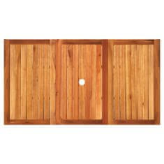 Greatstore Zahradní stůl béžový 140 x 80 x 75 cm polyratan akáciové dřevo