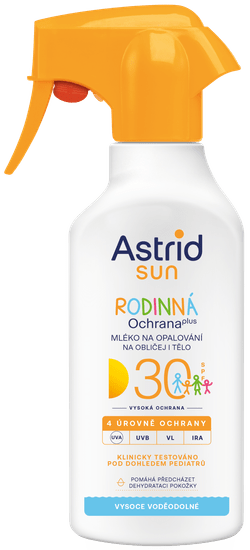 Astrid Sun mléko na opalování rodinné sprej F30 270 ml