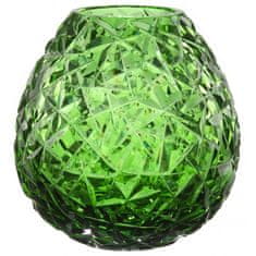 Caesar Crystal Váza Rock, barva zelená, výška 165 mm