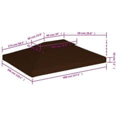 Petromila Dvojitá střecha na altán 310 g/m² 4 x 3 m hnědá