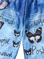 EXCELLENT Dívčí tepláky modré vel.104 - S motýlkama