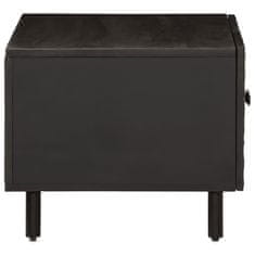 shumee Konferenční stolek černý 80x50x40 cm masivní mangovníkové dřevo
