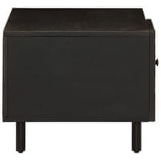 shumee Konferenční stolek černý 80x50x40 cm masivní mangovníkové dřevo