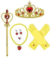 EXCELLENT Žlutý plášť pro princeznu - Žlutá sada šperků