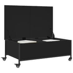 shumee Konferenční stolek na kolečkách černý 91 x 55 x 34 cm kompozit
