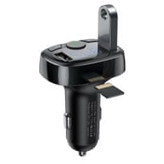 shumee Bluetooth FM transmitter TF SD karta nabíječka do auta 2x USB černá