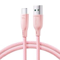 shumee Multi-Color Series USB-A - USB-C kabel 100W rychlý přenos 1m růžový