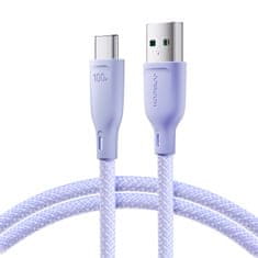 shumee Multi-Color Series USB-A - USB-C kabel 100W rychlý přenos 1m fialový