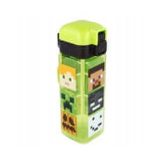 Stor Hranatá plastová láhev MINECRAFT LOCK, 550ml, 40402