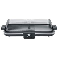 Severin Plancha gril , PG 8564, plancha gril, stolní, miska na tuk, keramický povlak, LED dispej, termostat, až 230°C, rukojeti, 2300 W