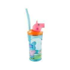 Stor Plastová 3D sklenička s figurkou PEPPA PIG, 360ml, 48666