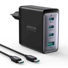 shumee GaN nástěnná nabíječka s USB-C kabelem 3x USB-C USB-A 100W černá