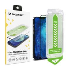 shumee Tvrzené sklo 9H s montážním rámečkem pro iPhone 13 Premium Glass, černé