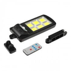 Vergionic 4064 Pouliční osvětlení solární LED COB, IP55, 2,5 W, 500 lm, 1800 mAh, černé