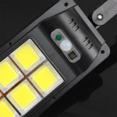 Vergionic 4064 Pouliční osvětlení solární LED COB, IP55, 2,5 W, 500 lm, 1800 mAh, černé