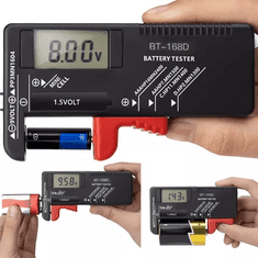 BIGSTREN 19898 Tester baterií digitální BT-168D, R3, R6, R20, R14, 9V