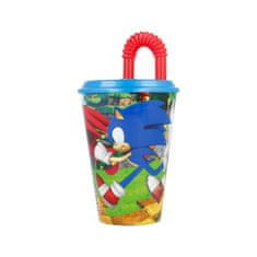 Stor Plastový pohár s víkem a brčkem JEŽKO SONIC 430ml, 40530