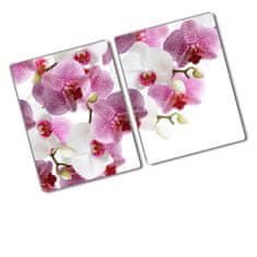 Wallmuralia Deska na krájení skleněná Orchidej 80x52 cm