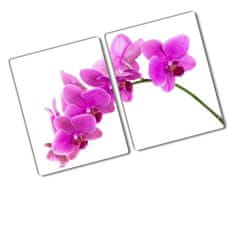 Wallmuralia Deska na krájení skleněná Růžová orchidej 80x52 cm