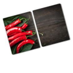 Wallmuralia Kuchyňská deska velká skleněná Chilli 2x40x52 cm