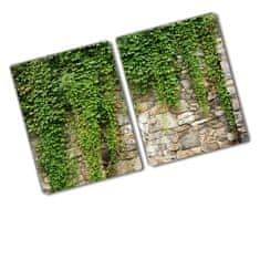 Wallmuralia Deska na krájení skleněná Zelený břečťany 80x52 cm