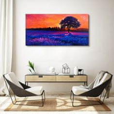 COLORAY.CZ Obraz na plátně Sunset strom květiny 120x60 cm