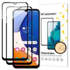 shumee SET 2x 9H tvrzené sklo na celou obrazovku Samsung Galaxy A14 5G / A14 s černým rámem