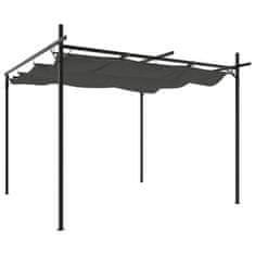 Vidaxl Pergola se zatahovací střechou antracitová 295 x 292 x 230 cm