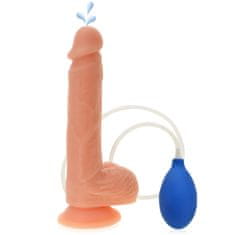 XSARA Dildo s ejakulací 21 cm realistický umělý penis na přísavce - 72741268