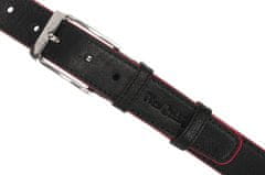 Pierre Cardin Pánský kožený pásek s červenými okraji - 110