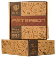 Peterson Kožený, úzký pánský pásek s klasickou sponou - 115