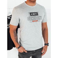 Dstreet Pánské tričko s potiskem šedé rx5406 XL