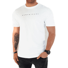 Dstreet Pánské tričko s potiskem bílé rx5475 XL