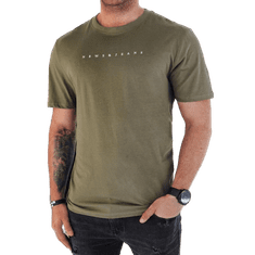 Dstreet Pánské tričko s potiskem zelené rx5477 L