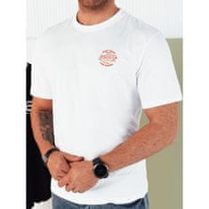 Dstreet Pánské tričko s potiskem bílé rx5415 M
