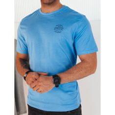 Dstreet Pánské tričko s potiskem světle modrá rx5417 M