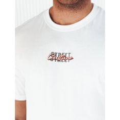 Dstreet Pánské tričko s potiskem bílé rx5421 L