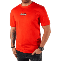 Dstreet Pánské tričko s potiskem oranžové rx5423 M