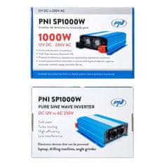 PNI SP1000W Měnič napětí s čistým sinusoidním zdrojem 12V