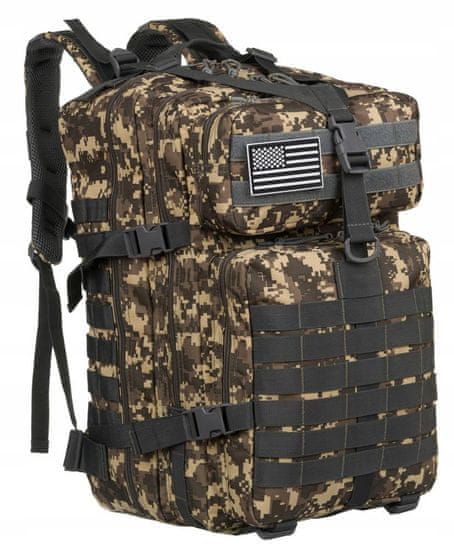Peterson Vojenský, voděodolný cestovní batoh z polyesteru a nylonu
