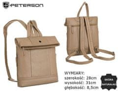 Peterson Prostorný, kožený batoh pro ženy