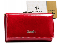shumee Kožená dámská peněženka s háčkem a sponou - Rovicky