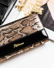 Peterson Dámská lakovaná peněženka se vzorem hadí kůže