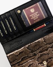 Peterson Dámská lakovaná peněženka se vzorem hadí kůže