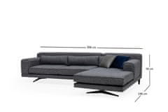 Atelier Del Sofa Rohová sedací souprava Jivago Corner Right (L2-Chl) - Grey, Šedá