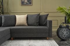 Atelier Del Sofa Rohová sedací souprava Aydam Left - Anthracite, Antracitová